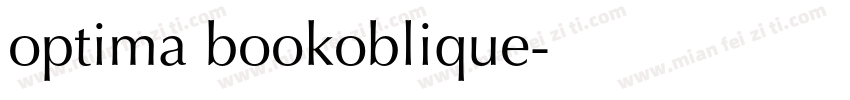 optima bookoblique字体转换